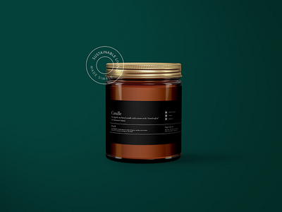 Ash Refillery branding candle design green graphic design logo logo design minimal packaging packaging mockup sustainability typography