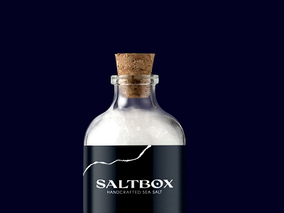 Packaging Design for Saltbox Sea Salt branding design green graphic design jar label design minimal packaging packaging design