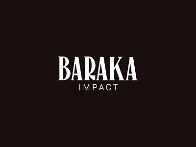 Logo for Baraka Impact artisan branding cosmetics green graphic design logo logo design minimal shea butter skincare sustainability wellness