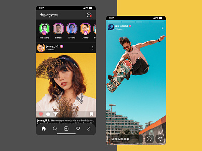 Instagram app figma home page homepage instagram instagram post photo post redesign social social media social media design social network socialmedia story ui