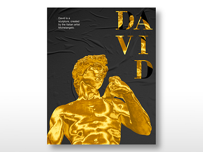 Poster / Golden David statue david gold golden greek michelangelo poster poster design sculpture statue