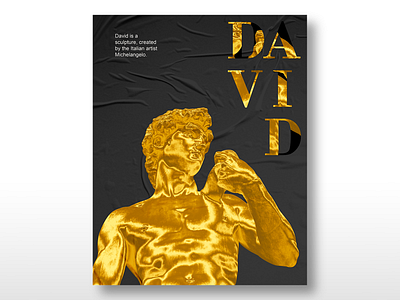 Poster / Golden David statue