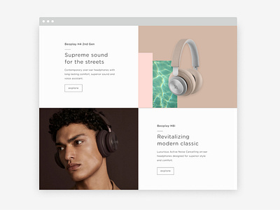 B&O e-commerce design concept