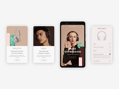 Design concept for B&O headphones shop design e commerce ui uidesign