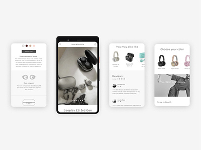 Design concept for B&O headphones shop design e commerce ui uidesign