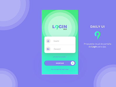 Daily UI challenge #001 - Login Page - Sign In app design daily ui001 login page ui design
