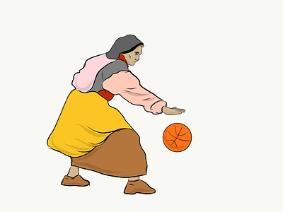 Yolkjammer basketball basketball nun illustration illustration nun nuns