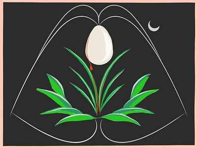 Leave Me design egg illustration leaves logo