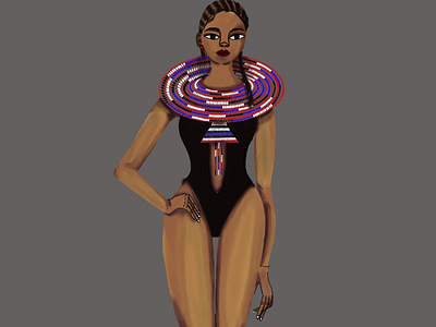 Massai Tribe Fashion Croqui adobefresco african woman apple applepencil croquis design fashion brand fashion design fashion illustration illustration ipad massai procreate tribal