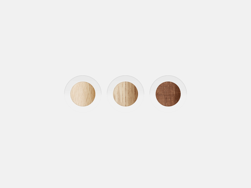 Material selector for B&O PLAY button check material states toggle ui wood
