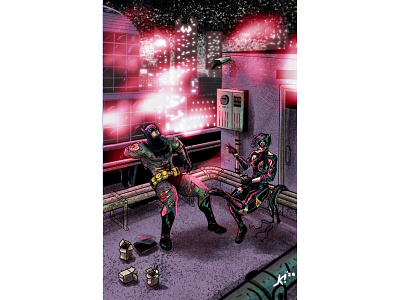 Batman & Catwoman character comic art comic books comics digital fantasy art