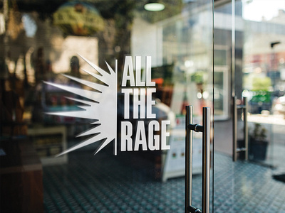 All The Rage brand identity logo design signage typography