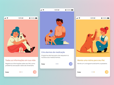 PetCare - Onboarding design ui ux