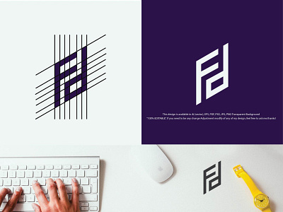 FD letter logo branding business company logo creative logo design fd illustration letter lettering letterlogo lettermark logo logo design logos logotype monogram monogram letter mark monogram logo monograms