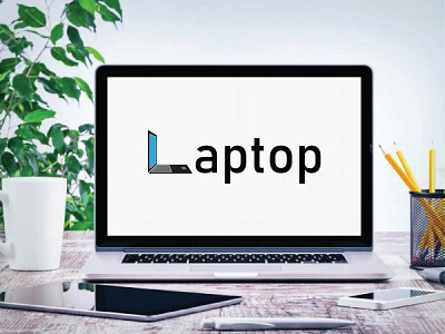 Laptop logo design branding business company logo computer creative logo desktop illustration laptop letter logo logo design logodesign logos logotype monogram letter mark notepad typogaphy