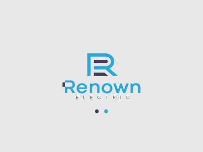 Renown electric logo design business company logo creative logo digital electric electricity electro electronic lettermark logo logo design logotype network renown tech tech logo technical techno technology unique