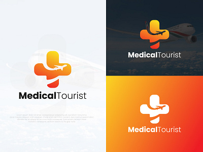 Medical Tourist Logo Design abstract aircraft airplane design element fly graphic healthy icon illustration logo medical medicine shape tour tourism tourist transport transportation travel