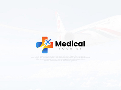 Medical Tourist 2nd Concept abstract aircraft airplane concept design element fly graphic healthy icon illustration logo medical medicine pharmacy shape tourism transportation travel vector