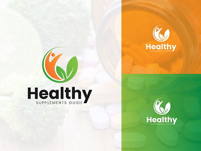 Health Supplements Logo abstract business concept design diet green health healthy herbal icon leaf logo medical medicine natural nature nutrition sign symbol vector