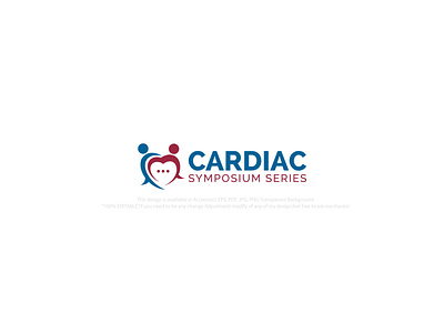 Cardiac Symposium Series Logo cardiac cardiology care chat communication concept creative design discussion doctor graphic health heart logo medical medicine message physician speech web