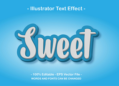 Sweet Text Style Effect 3d abstract bold concept design editable effect font graphic headline letter lettering logotype sweet text typeface typeset typo typography web