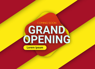 Grand opening soon promo background background banner business concept design element event grand illustration marketing open poster promo promotion retail shop special store template vector