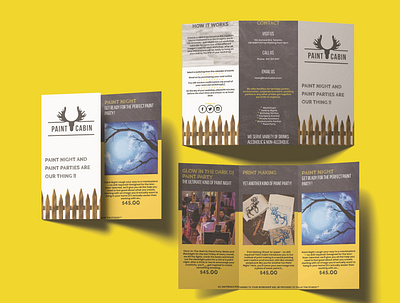 Brochure Design for Paint Cabin branding brochure design illustration marketing