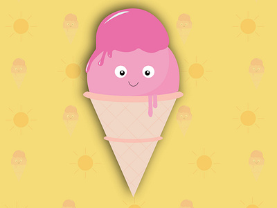 Hello Summer ! Ice cream illustration