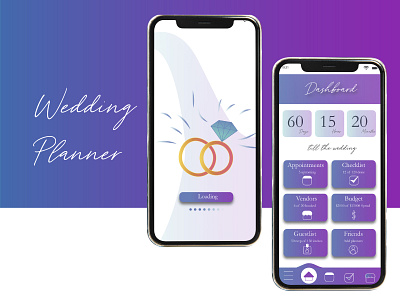 Wedding Planner - UI Design app design app ui branding design illustration marketing ui uidesign ux