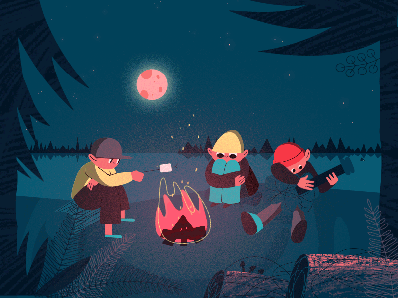 Camping Fun - Motion design design illustration motion design