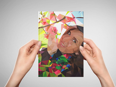 Beautiful polygonal girl