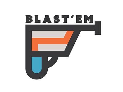 BLAST 'EM Laser Pistol abstract blaster icon design laser pistol minimalist simple star wars
