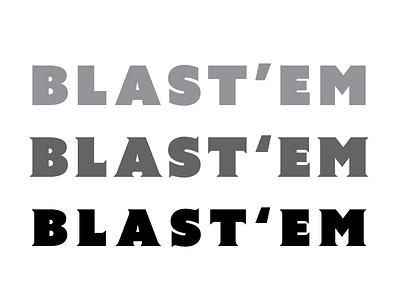 Blast Em Laser Pistol type hand lettered sans serif star wars title type design typography