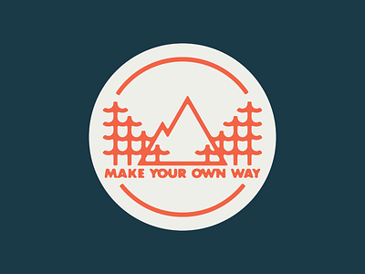 Make Your Own Way bold ddc draplin icon illustration minimalist nature organic outdoor patch sticker thick lines