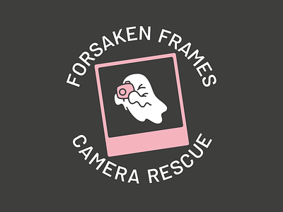 Forsaken Frames Camera Rescue branding character design film ghost graphic illustration logo photography polaroid reclaimed rescue vintage