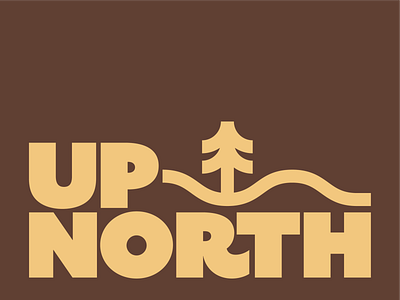 UP NORTH sans adventure badge branding camping geometric icon illustration logo minimal minimalist nature outdoors simple thick lines typography vector