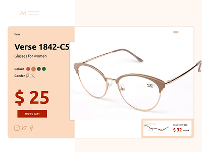 Glasses airdi design figma glasses ui ux web
