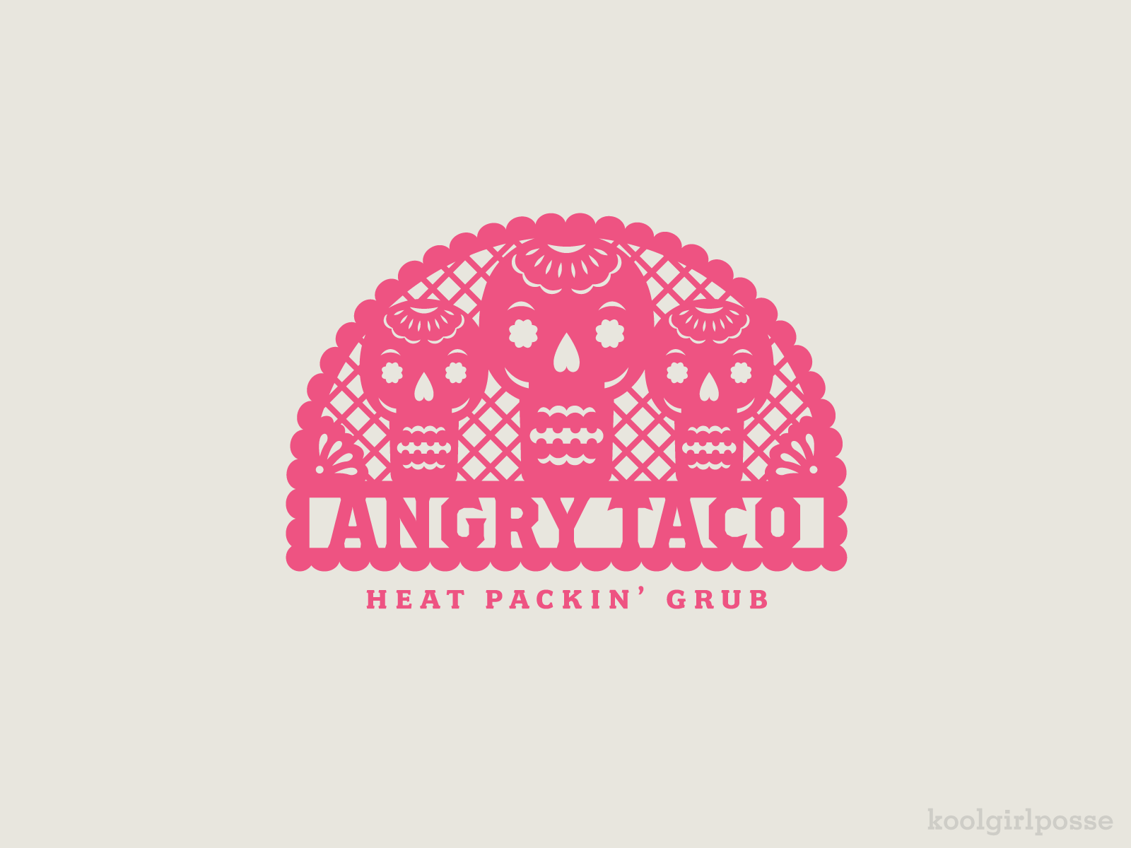 AngryTaco branding illustration logo