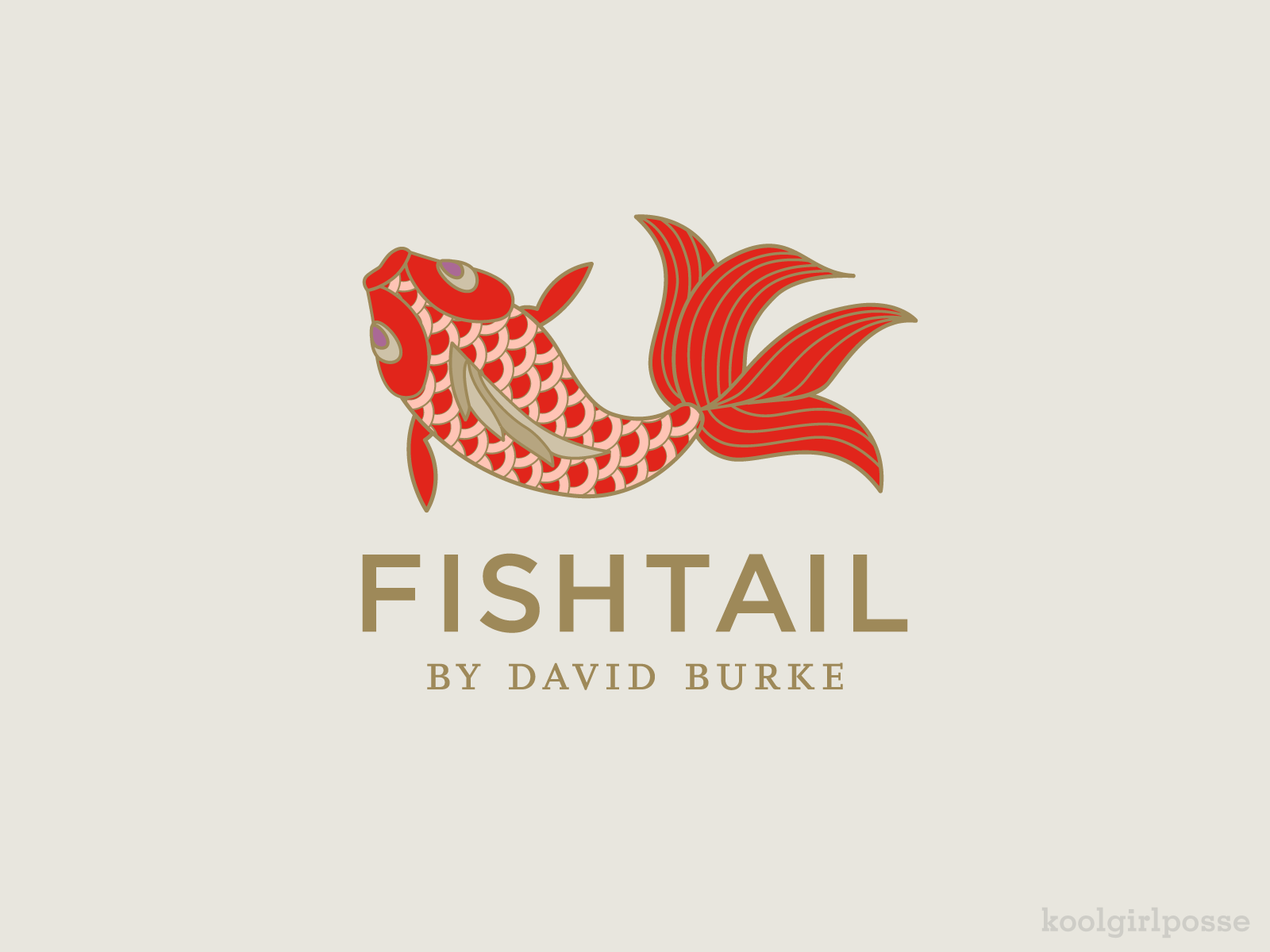 Fishtail branding design illustration logo