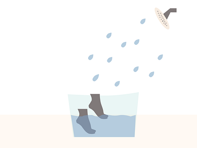 Footbath design illustration vector