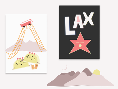 Stickers for Los Angeles illustration