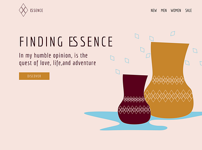 Essence Landing Page branding design illustration logo