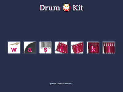 Drum Kit banner css3 javascript ui webdesign website website design