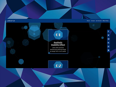 ParticleJS Interactive Landing Page - Polygons animation background branding design javascript particlejs ui design uidesign uiux ux ux design web design webdesign website