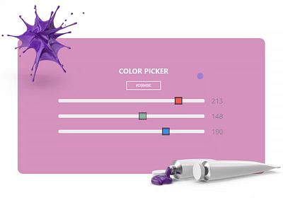 Hex Color Picker animation color color palette color picker colorful colors colorscheme css3 design javascript ui ui ux ui design uidesign ux ux design uxdesign web design webdesign website