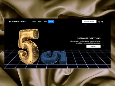 3D Website Category Section Concept 3d animation css3 design javascript reactjs ui ui design ui ux ux ux design web design webdesign
