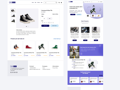 Web Shoes Store converse mobile shoes store ui uiux website