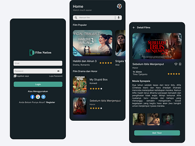 Film nation apps film mobile ui uiux