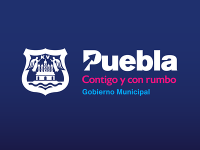 Puebla - Contigo y con rumbo branding design logo