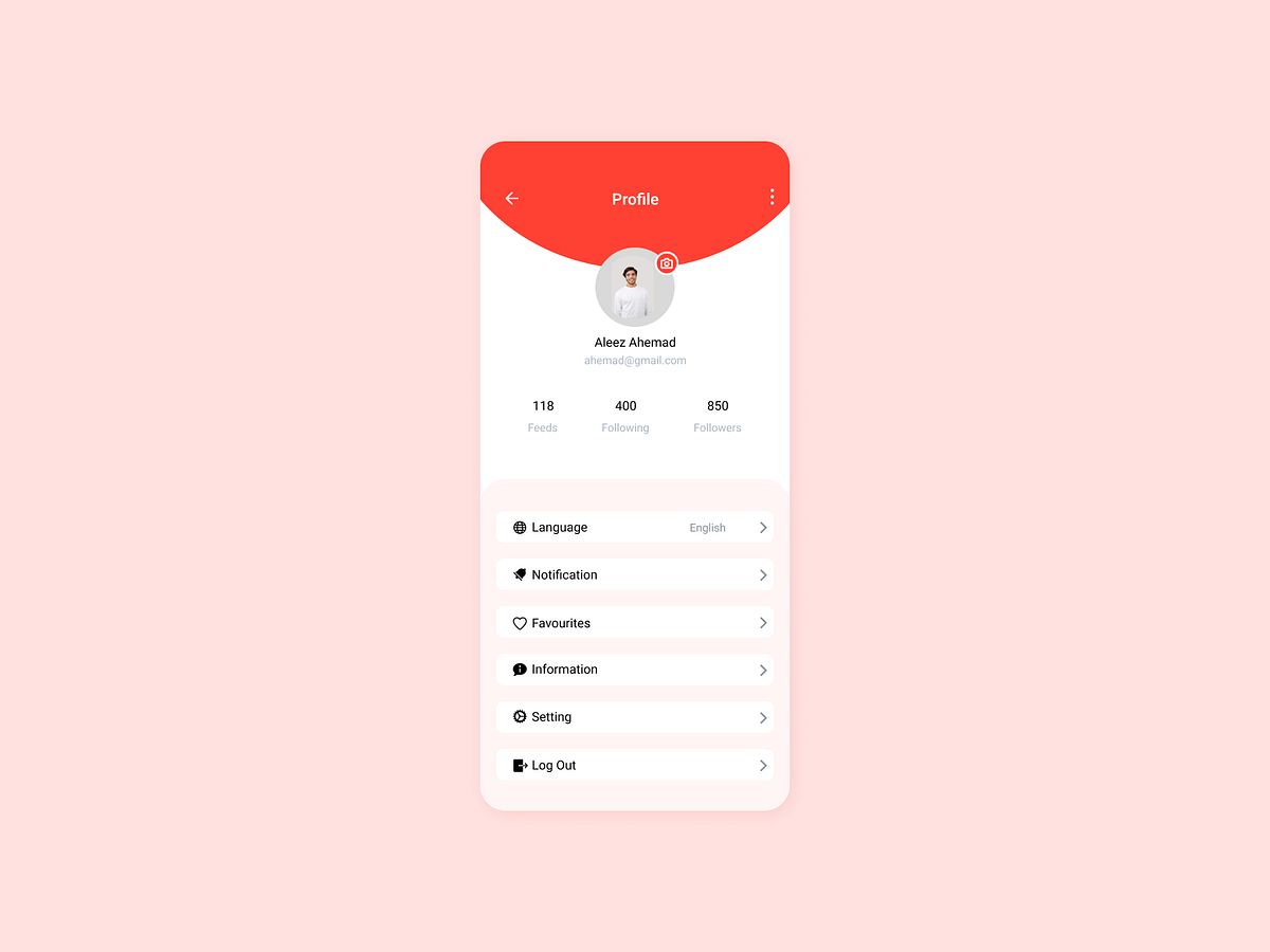 User Profile - UI Design by Bhagyashri Malviya on Dribbble